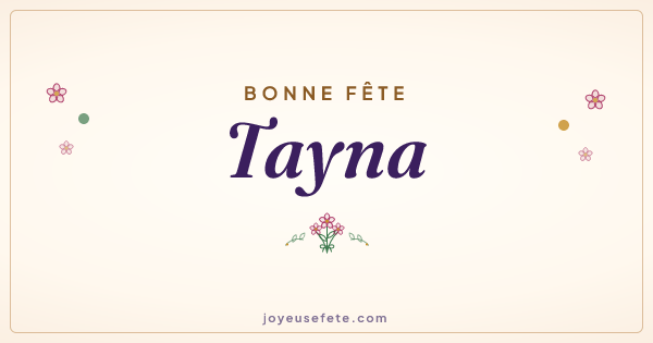 Image « Bonne fête Tayna » au format large