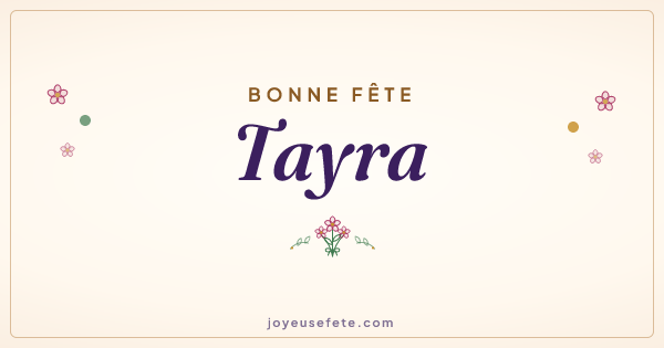 Image « Bonne fête Tayra » au format large