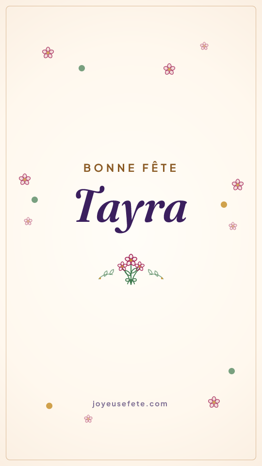 Image « Bonne fête Tayra » au format story
