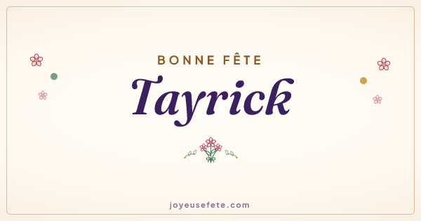 Image « Bonne fête Tayrick » au format large