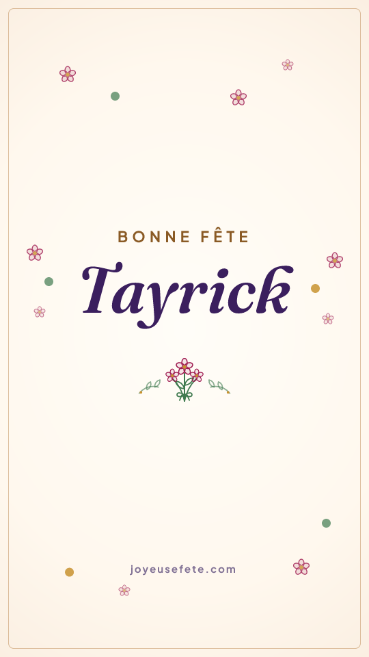 Image « Bonne fête Tayrick » au format story