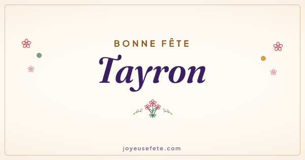 Image « Bonne fête Tayron » au format large