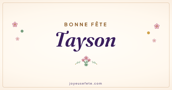 Image « Bonne fête Tayson » au format large
