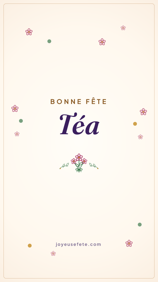 Image « Bonne fête Téa » au format story