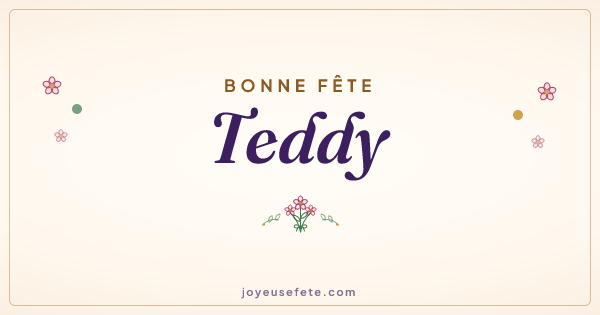 Image « Bonne fête Teddy » au format large