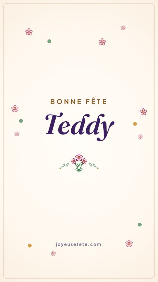 Image « Bonne fête Teddy » au format story