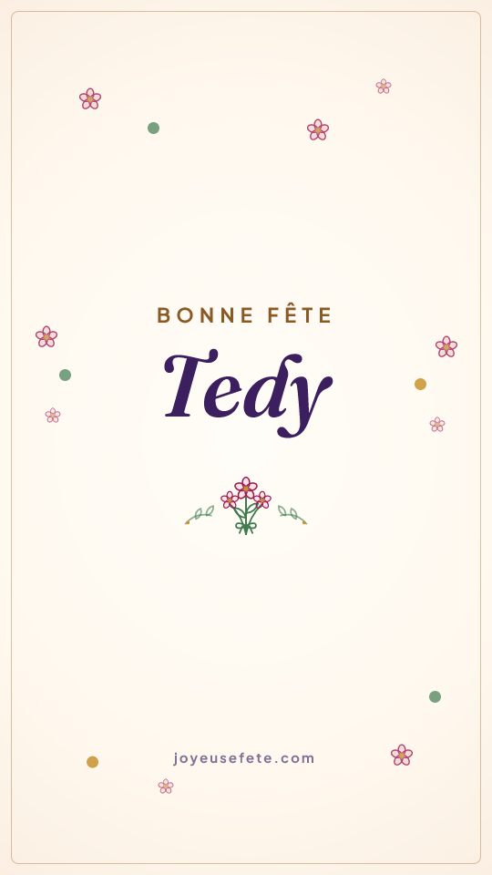 Image « Bonne fête Tedy » au format story