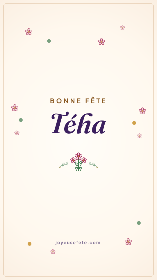 Image « Bonne fête Téha » au format story