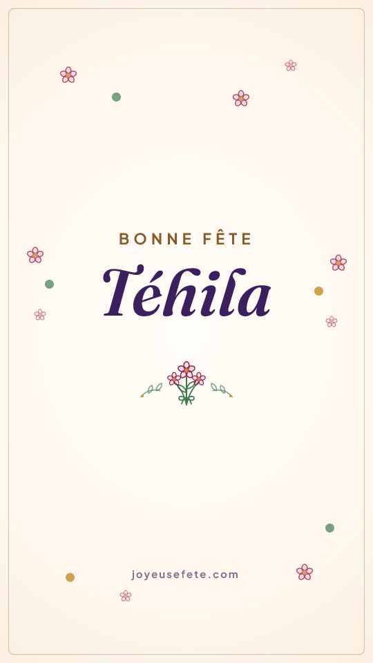 Image « Bonne fête Téhila » au format story