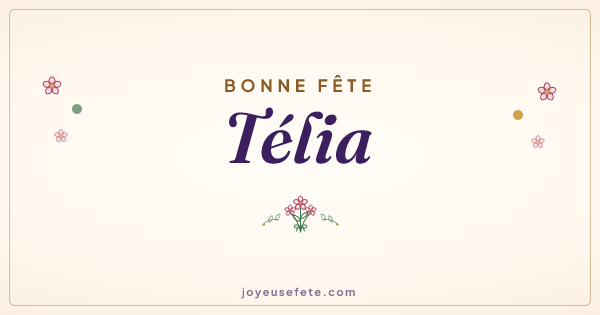 Image « Bonne fête Télia » au format large