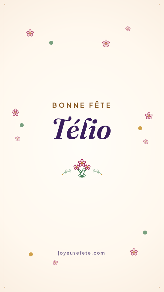 Image « Bonne fête Télio » au format story