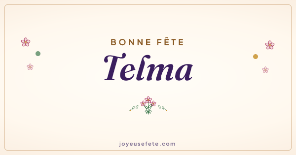 Image « Bonne fête Telma » au format large
