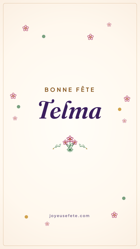 Image « Bonne fête Telma » au format story