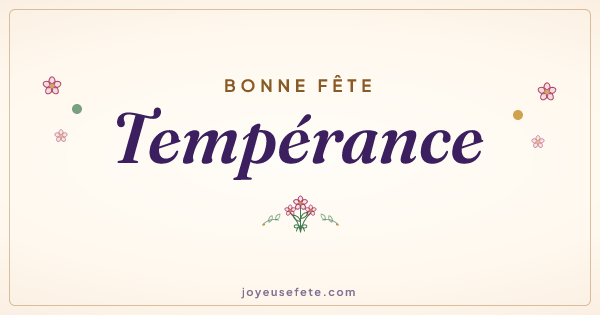 Image « Bonne fête Tempérance » au format large