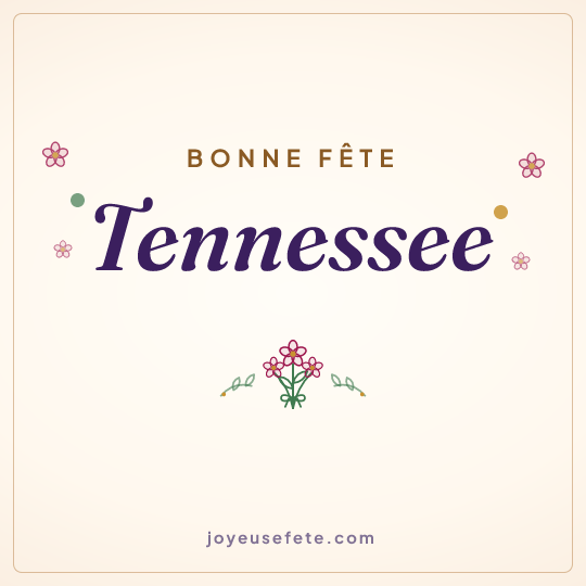 Image carrée « Bonne fête Tennessee » pour WhatsApp