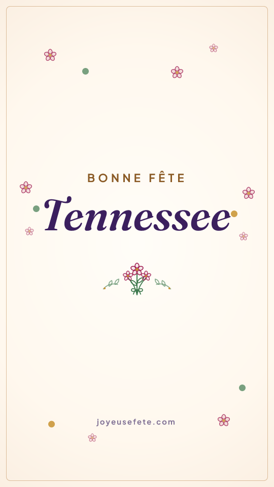 Image « Bonne fête Tennessee » au format story