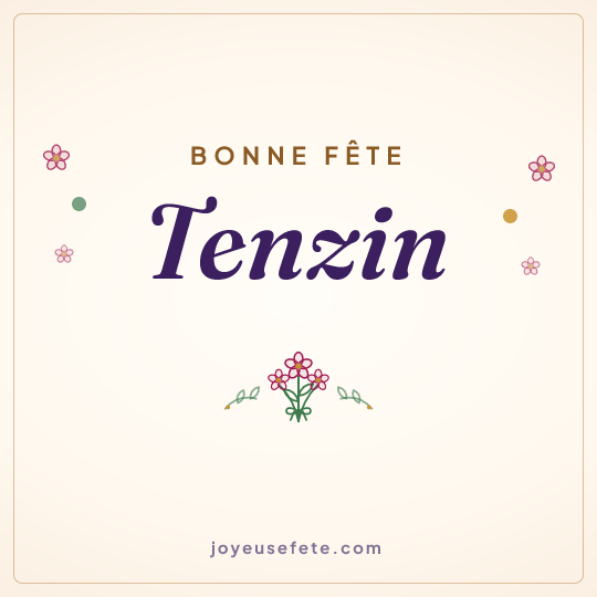 Image carrée « Bonne fête Tenzin » pour WhatsApp