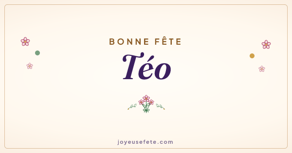 Image « Bonne fête Téo » au format large
