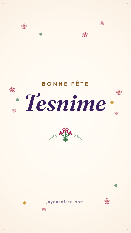 Image « Bonne fête Tesnime » au format story