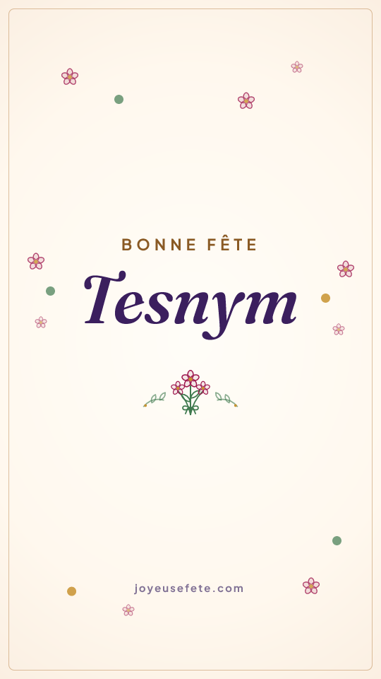 Image « Bonne fête Tesnym » au format story