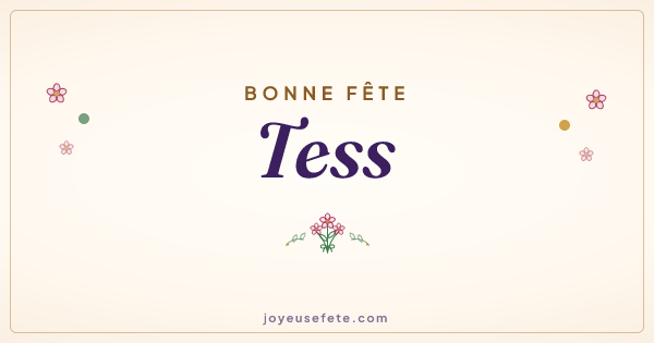 Image « Bonne fête Tess » au format large