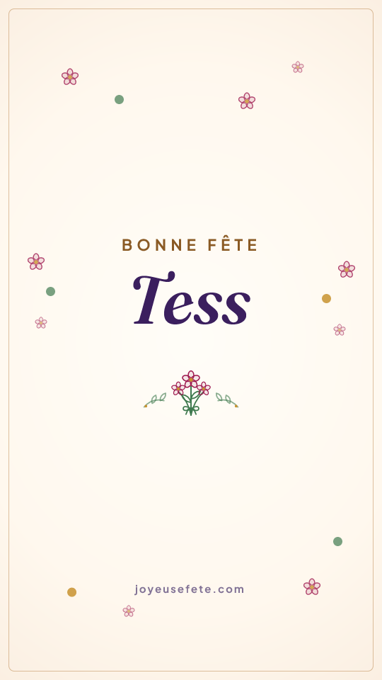 Image « Bonne fête Tess » au format story