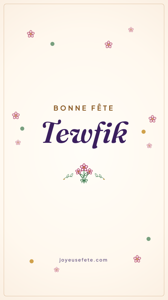 Image « Bonne fête Tewfik » au format story