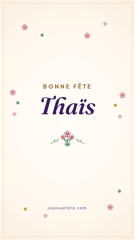 Image « Bonne fête Thaïs » au format story