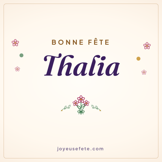 Image carrée « Bonne fête Thalia » pour WhatsApp
