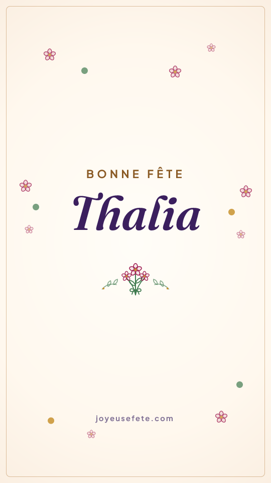 Image « Bonne fête Thalia » au format story