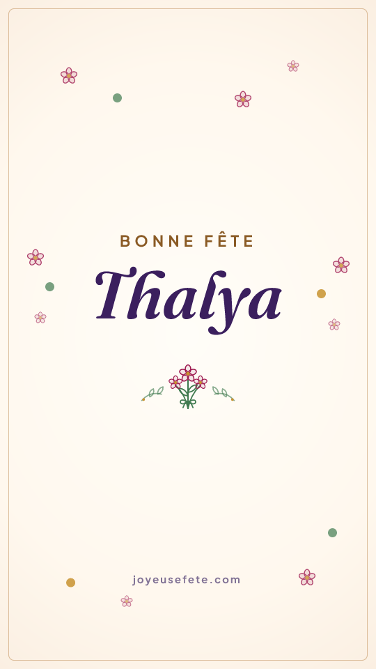 Image « Bonne fête Thalya » au format story