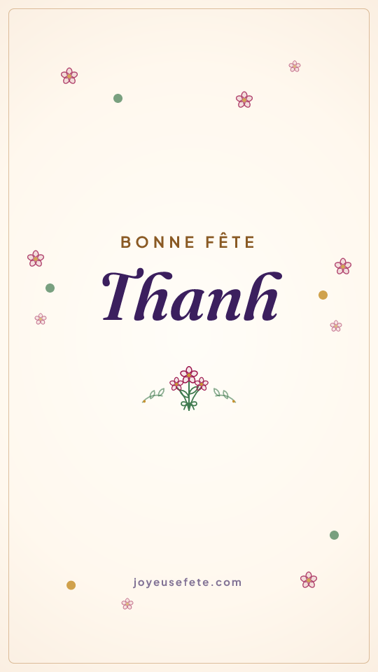 Image « Bonne fête Thanh » au format story