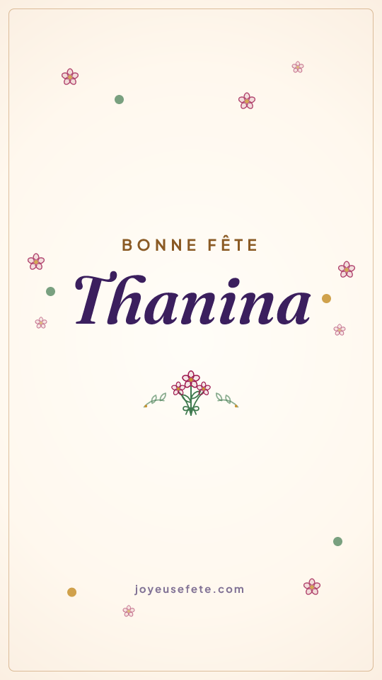 Image « Bonne fête Thanina » au format story