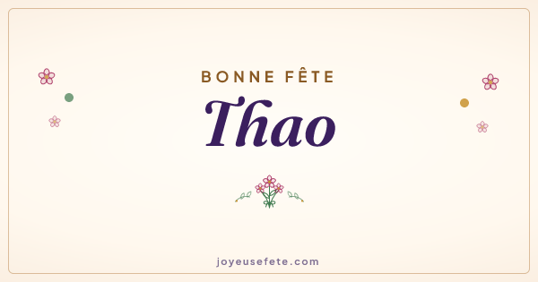 Image « Bonne fête Thao » au format large