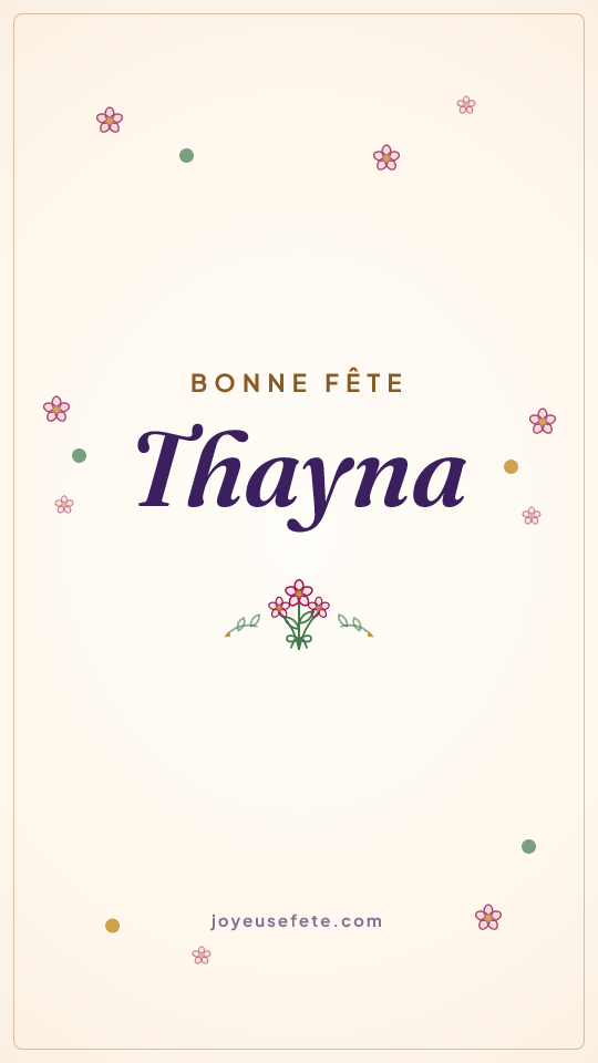 Image « Bonne fête Thayna » au format story