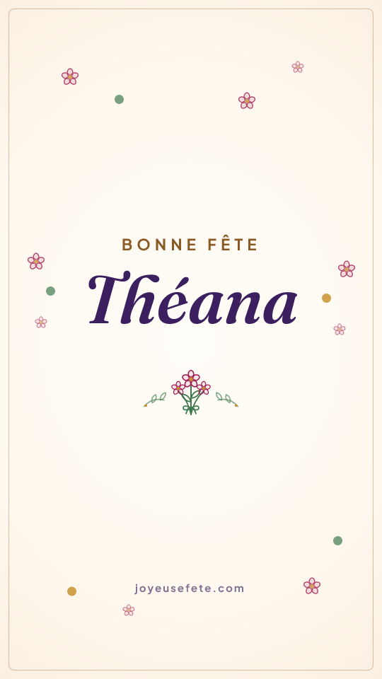 Image « Bonne fête Théana » au format story