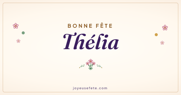 Image « Bonne fête Thélia » au format large