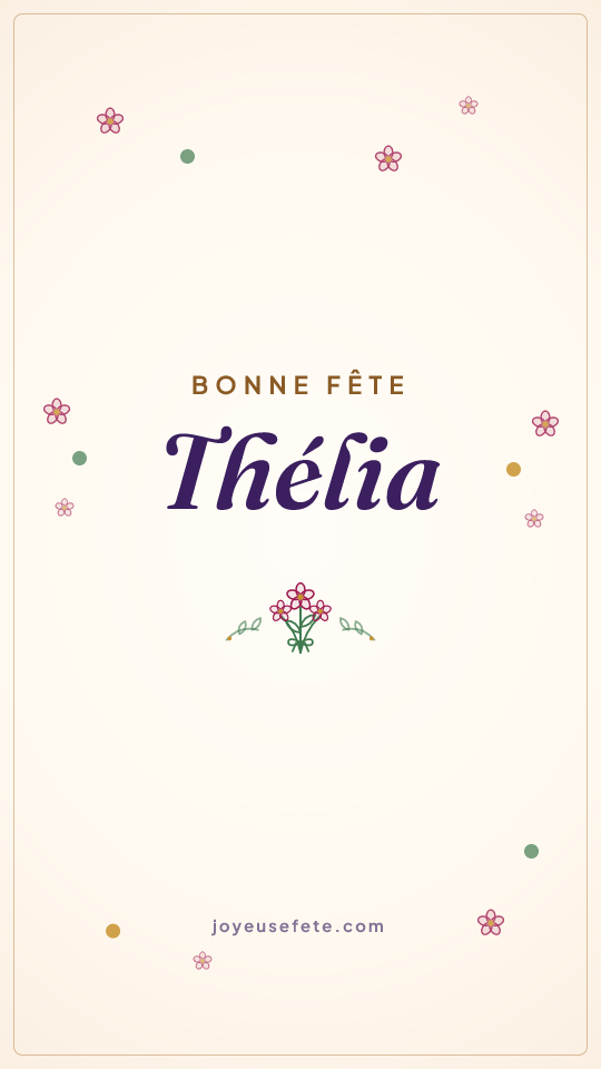Image « Bonne fête Thélia » au format story