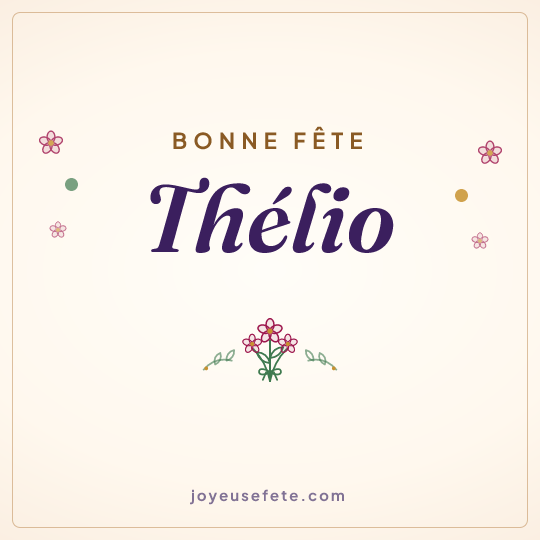 Image carrée « Bonne fête Thélio » pour WhatsApp