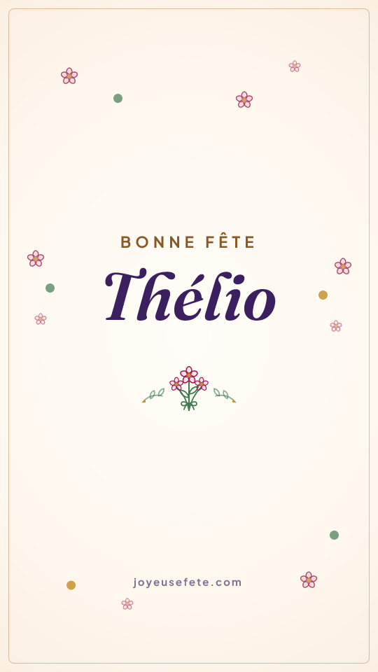 Image « Bonne fête Thélio » au format story
