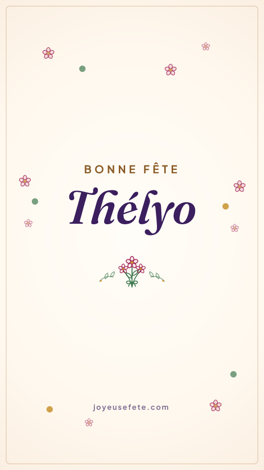 Image « Bonne fête Thélyo » au format story