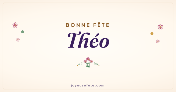 Image « Bonne fête Théo » au format large