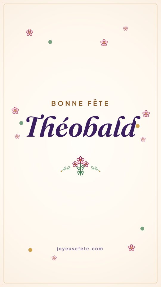 Image « Bonne fête Théobald » au format story