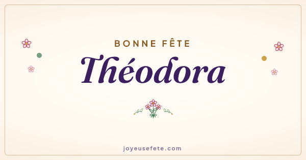 Image « Bonne fête Théodora » au format large