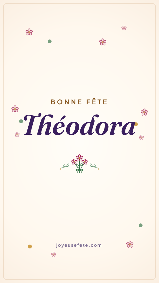 Image « Bonne fête Théodora » au format story