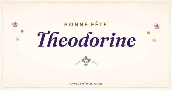 Image « Bonne fête Theodorine » au format large