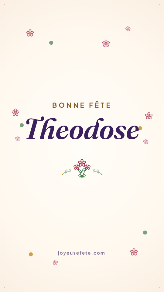 Image « Bonne fête Theodose » au format story