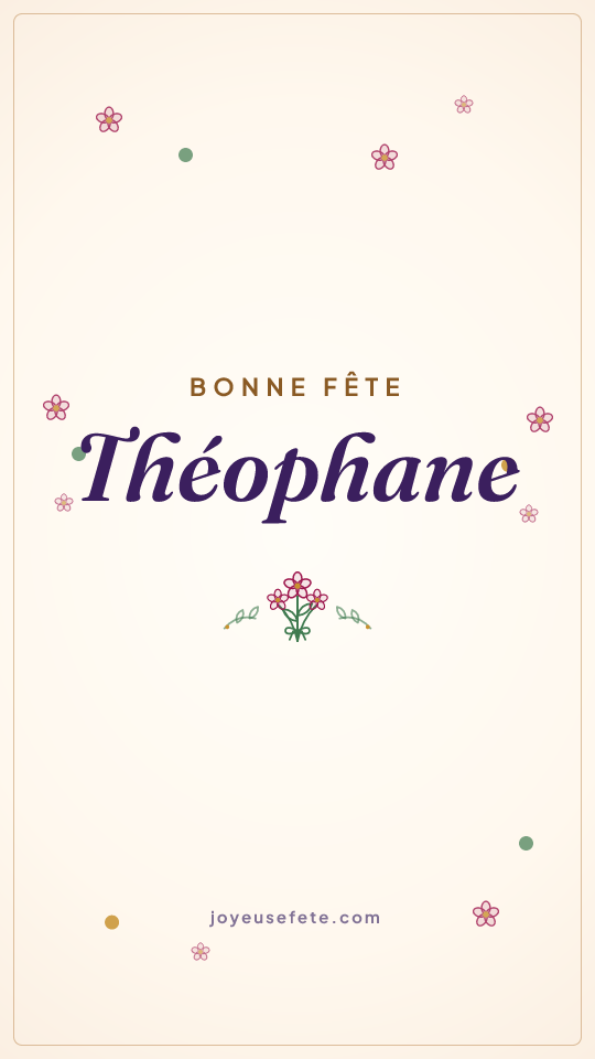 Image « Bonne fête Théophane » au format story