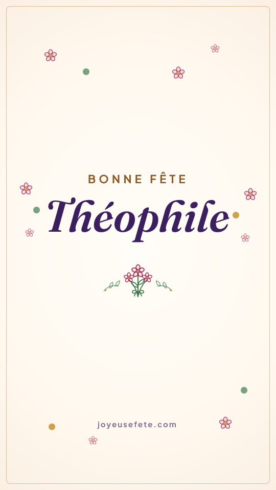 Image « Bonne fête Théophile » au format story