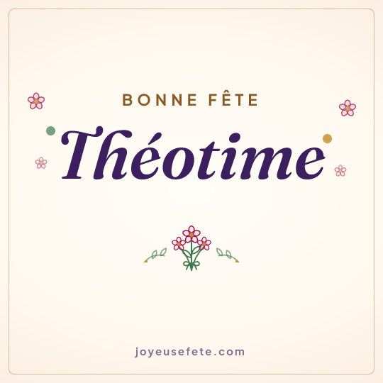 Image carrée « Bonne fête Théotime » pour WhatsApp
